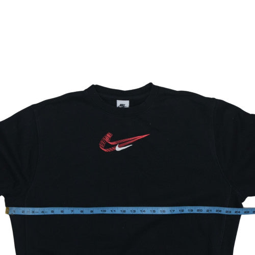 Nike Women's Black Medium Pullover Sweatshirt with Red Logo