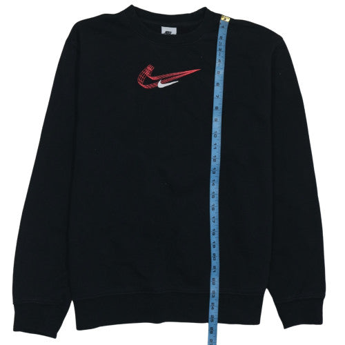 Nike Women's Black Medium Pullover Sweatshirt with Red Logo
