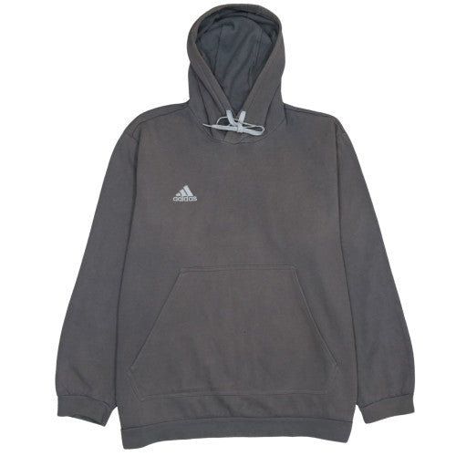 Adidas Men’s Grey 2XL Pullover Hoodie Fleece Sports Sweatshirt