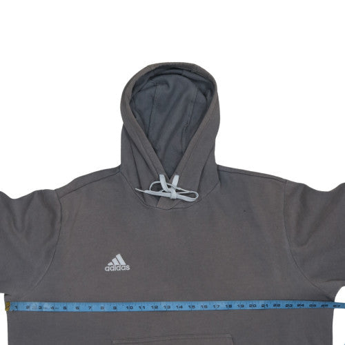 Adidas Men’s Grey 2XL Pullover Hoodie Fleece Sports Sweatshirt