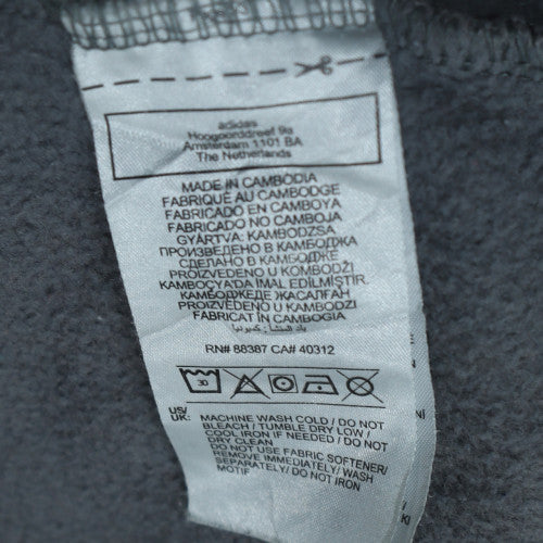 Adidas Men’s Grey 2XL Pullover Hoodie Fleece Sports Sweatshirt