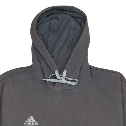 Adidas Men’s Grey 2XL Pullover Hoodie Fleece Sports Sweatshirt