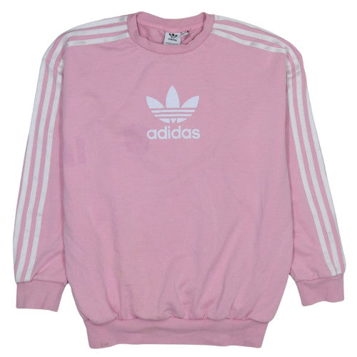 Adidas Girls Pink Crew Neck Pullover Sweatshirt Size 14-15 Years