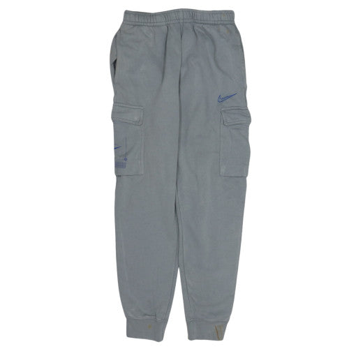 Nike Men’s Grey Cargo Fleece Joggers S Regular Fit