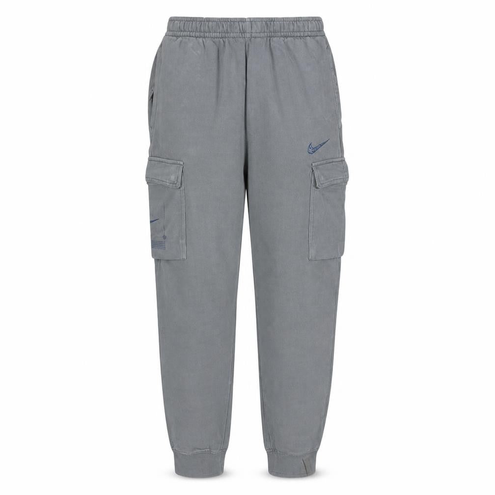 Front view of Nike Men’s Grey Cargo Fleece Joggers S Regular Fit
