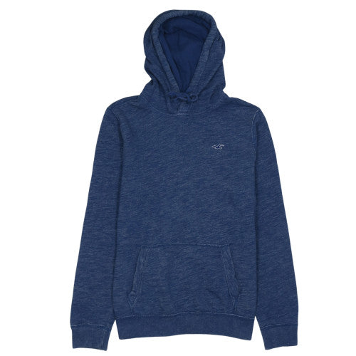 Hollister Men Blue Pullover Hoodie Size L Regular Fit Cotton Blend