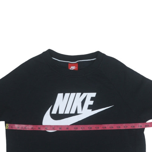 Nike Womens Black Medium Pullover Sweatshirt with Logo