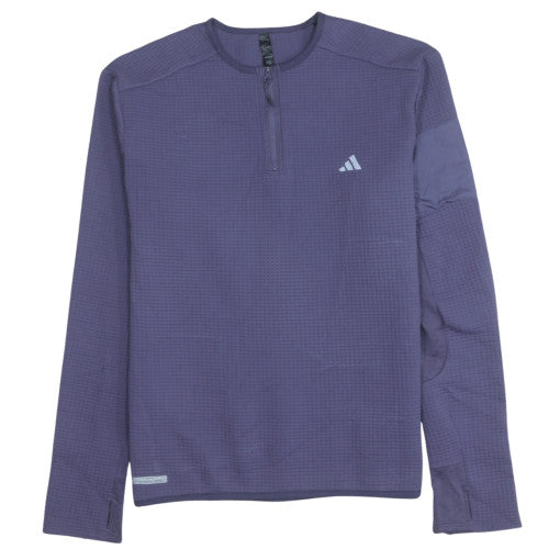 Adidas Women Purple 1/4 Zip Long Sleeve Pullover Sweatshirt Size L 16-18