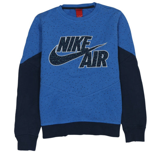 Nike Men Blue Logo Pullover Sweatshirt Size M Regular Fit