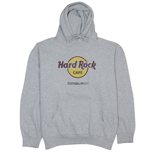 Hard Rock Cafe Grey Pullover Hoodie Women 2XL Graphic Print Edinburgh