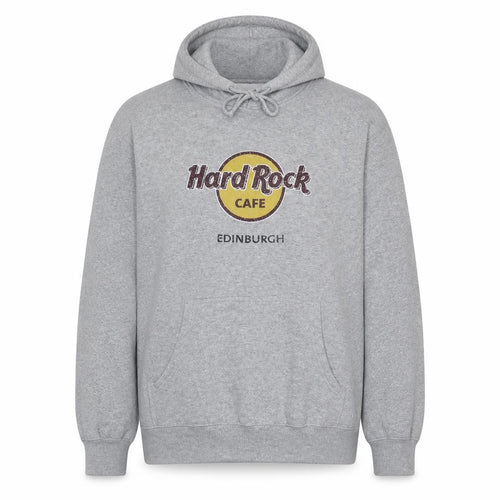 Hard Rock Cafe Grey Pullover Hoodie Women 2XL Graphic Print Edinburgh