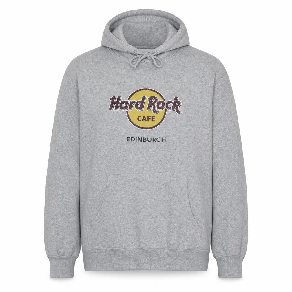 Hard Rock Cafe Grey Pullover Hoodie Women 2XL Graphic Print Edinburgh