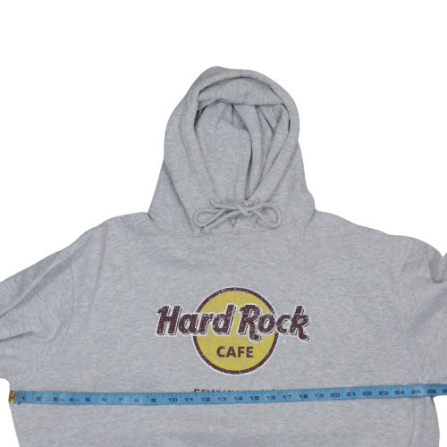 Hard Rock Cafe Grey Pullover Hoodie Women 2XL Graphic Print Edinburgh