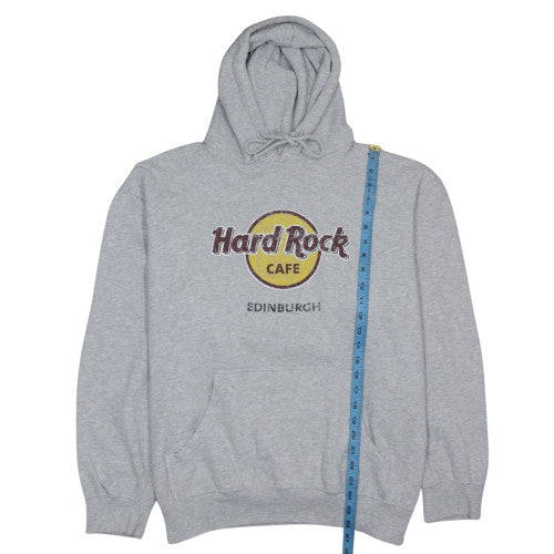 Hard Rock Cafe Grey Pullover Hoodie Women 2XL Graphic Print Edinburgh