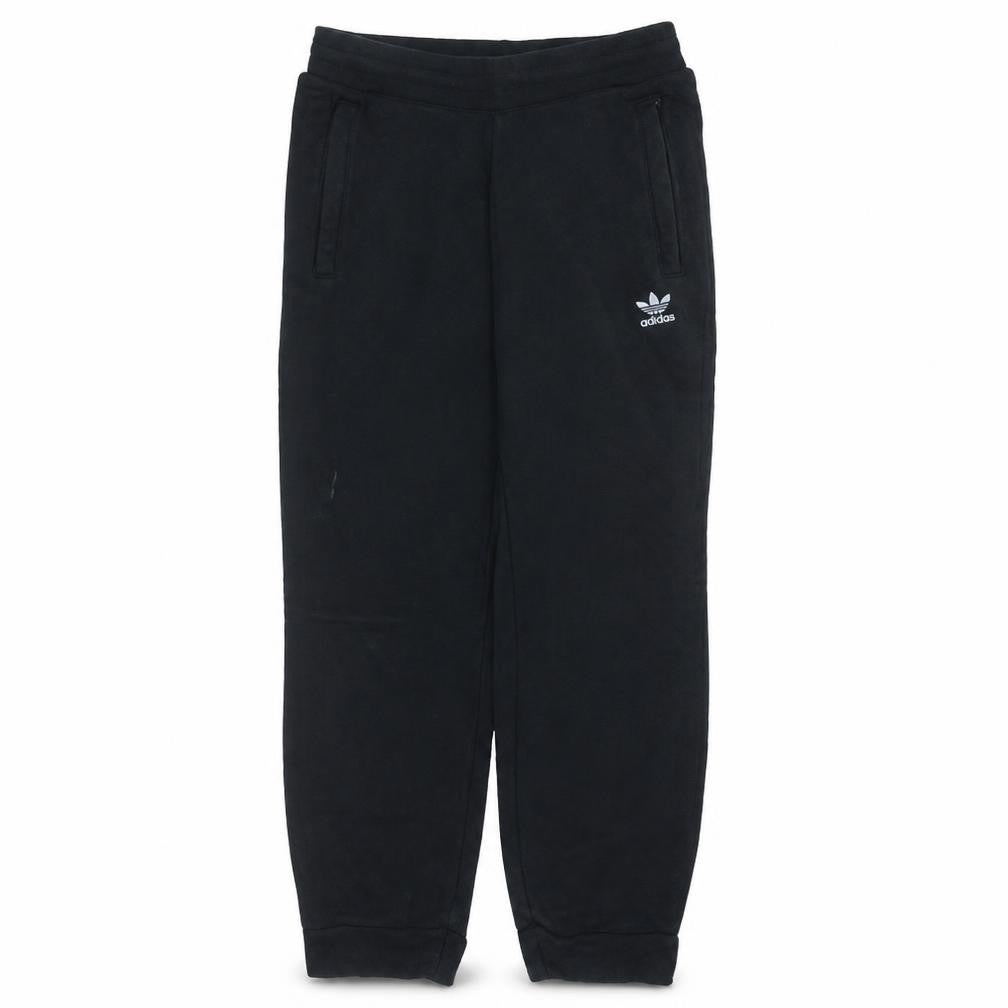 Front view of Adidas Men's Black Regular Fit Tapered Sweatpants S