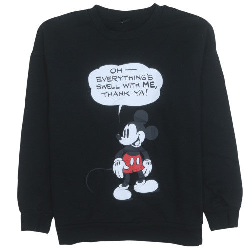 Disney Mickey Mouse Black Sweatshirt L Women’s Pullover by Pep&Co
