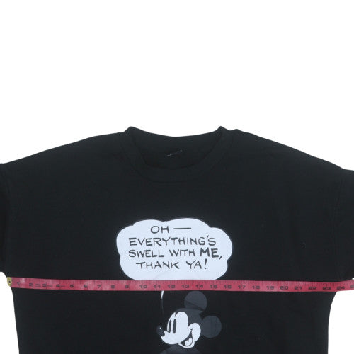 Disney Mickey Mouse Black Sweatshirt L Women’s Pullover by Pep&Co