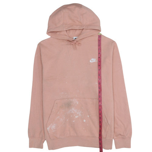 Nike Womens Pink Pullover Hoodie Size L Cotton Blend Casual
