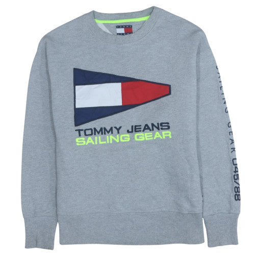 Tommy Jeans Men's Grey Sailing Gear Logo Sweatshirt Size L