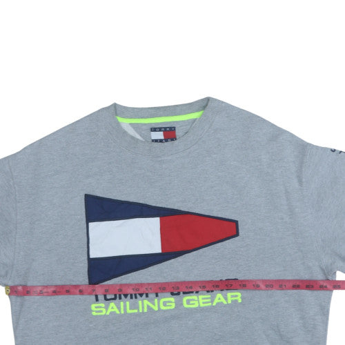 Tommy Jeans Men's Grey Sailing Gear Logo Sweatshirt Size L