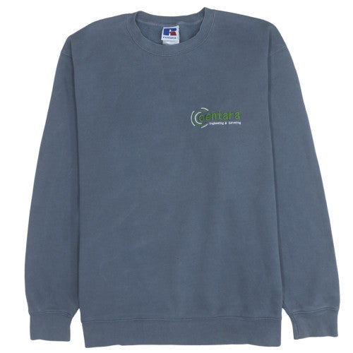 Russell Men's Blue 3XL Pullover Sweatshirt Embroidered Logo
