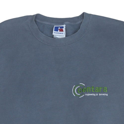 Russell Men's Blue 3XL Pullover Sweatshirt Embroidered Logo