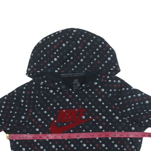 Nike Womens Black Polka Dot Pullover Hoodie Size 14/16