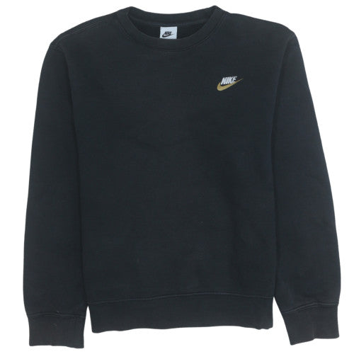 Nike Women's Black Small Pullover Sweatshirt Crew Neck Logo