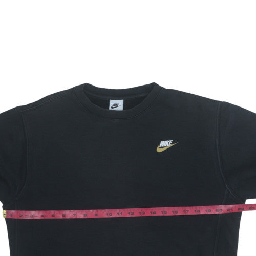 Nike Women's Black Small Pullover Sweatshirt Crew Neck Logo