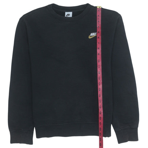 Nike Women's Black Small Pullover Sweatshirt Crew Neck Logo