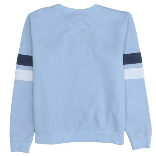 FILA Womens Light Blue Logo Sweatshirt L Cotton Blend Casual