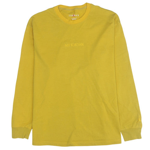Nike Air Jordan Mens Yellow XL Pullover Sweatshirt Long Sleeve