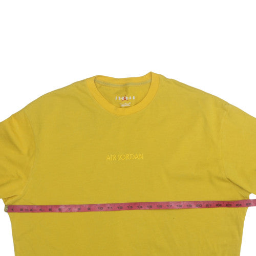 Nike Air Jordan Mens Yellow XL Pullover Sweatshirt Long Sleeve
