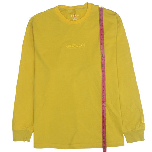 Nike Air Jordan Mens Yellow XL Pullover Sweatshirt Long Sleeve