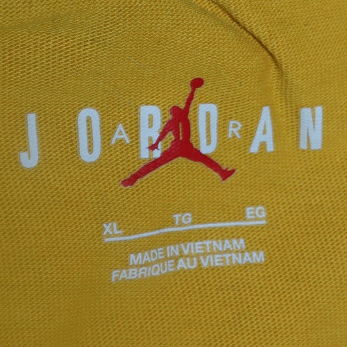Nike Air Jordan Mens Yellow XL Pullover Sweatshirt Long Sleeve