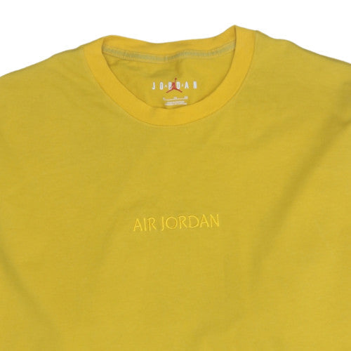 Nike Air Jordan Mens Yellow XL Pullover Sweatshirt Long Sleeve