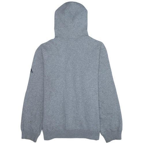 Adidas Mens Grey Full Zip Hoodie Size L Sports Fleece Top