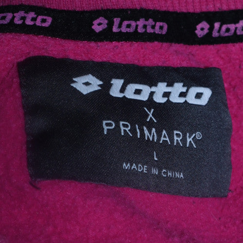 Lotto x Primark Women’s Pink Crew Neck Pullover Sweatshirt Size L