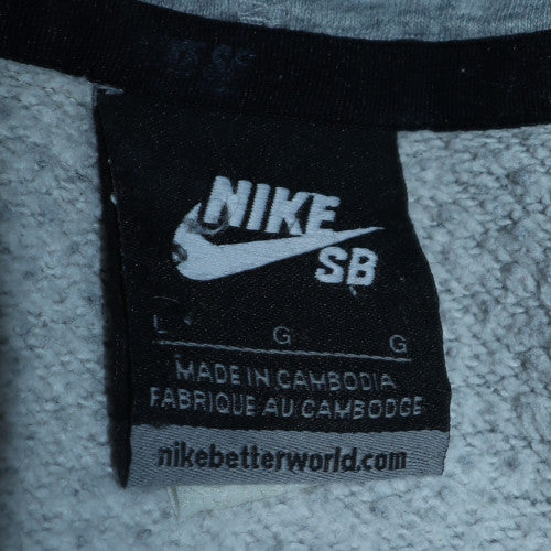 Nike SB Mens Grey Pullover Hoodie L Regular Fit Sports Fleece