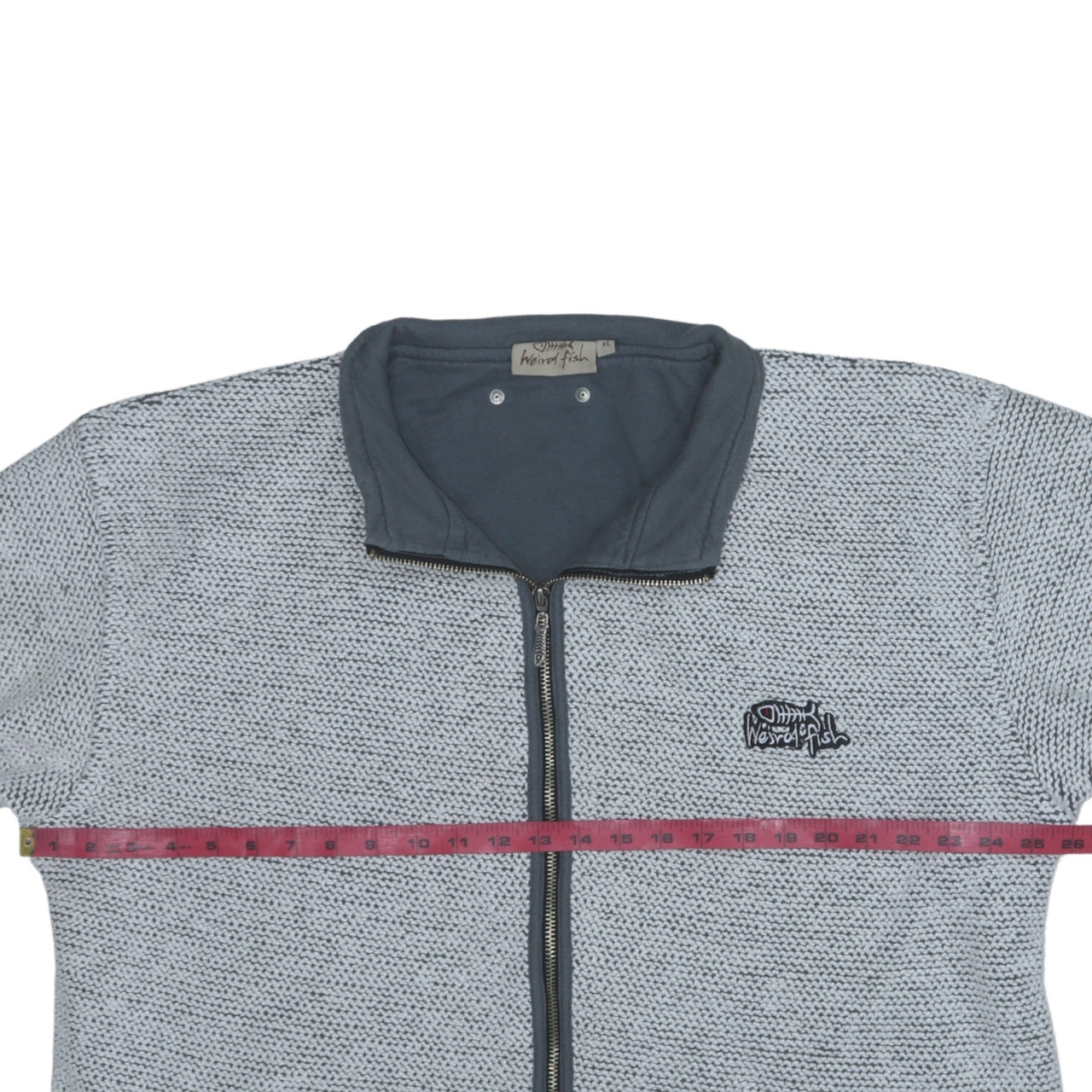 Weird Fish Men's Grey XL Full Zip Knit Casual Jacket