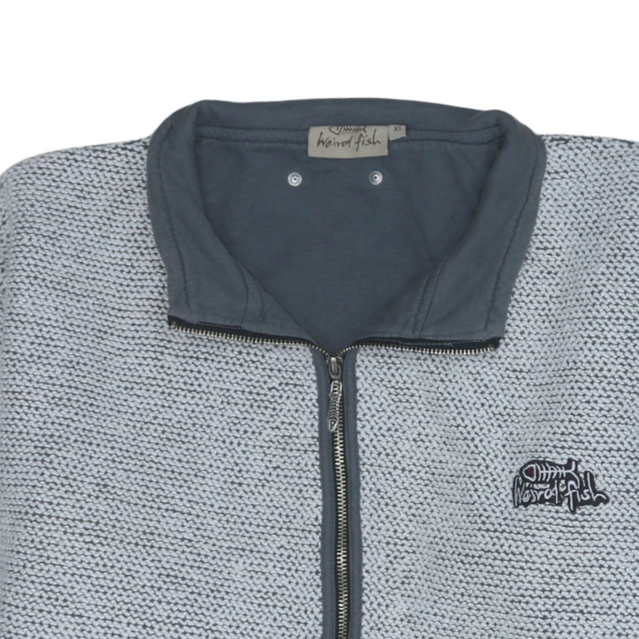 Weird Fish Men's Grey XL Full Zip Knit Casual Jacket