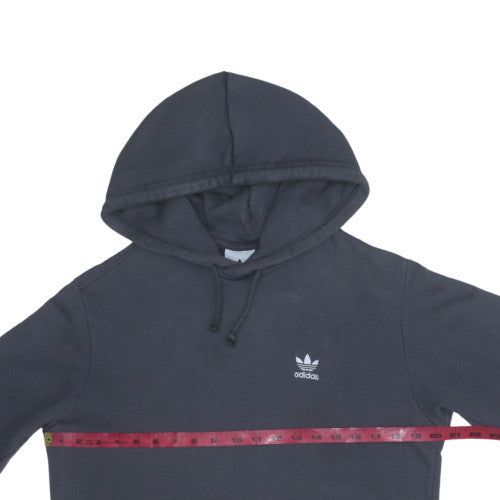 Adidas Men Black Pullover Hoodie M Regular Fit Fleece Logo