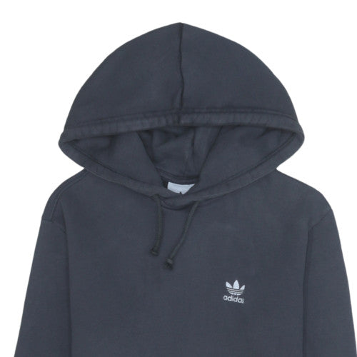 Adidas Men Black Pullover Hoodie M Regular Fit Fleece Logo