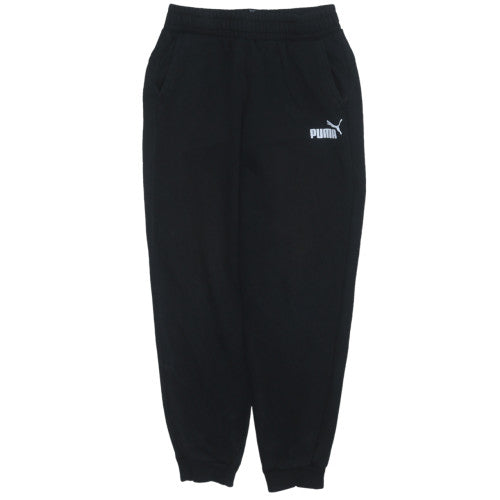 Puma Boys Black Jogger Trousers 14 Years Fleece Sweatpants