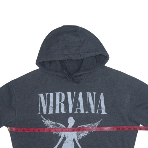 Nirvana Women's Black Pullover Hoodie Small Graphic Print Fleece