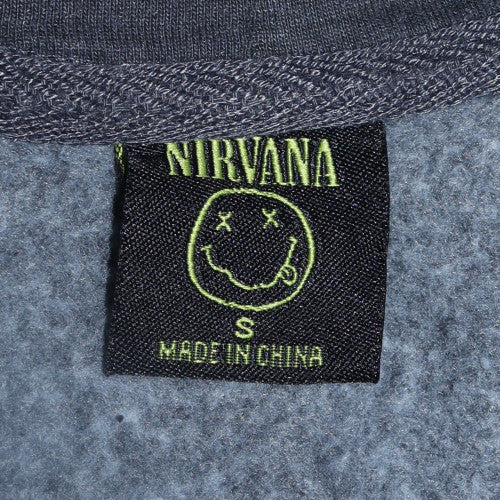 Nirvana Women's Black Pullover Hoodie Small Graphic Print Fleece
