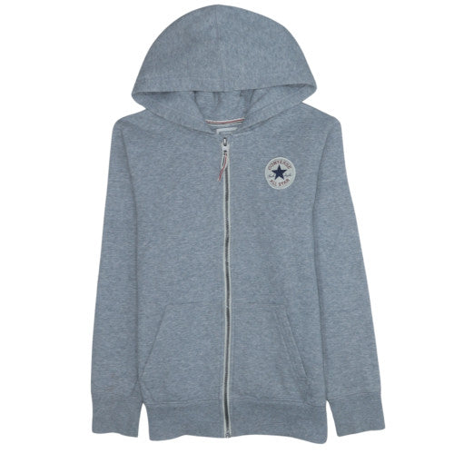 Converse Boys Grey Full Zip Hoodie Sweatshirt 12-13 Years Cotton Blend