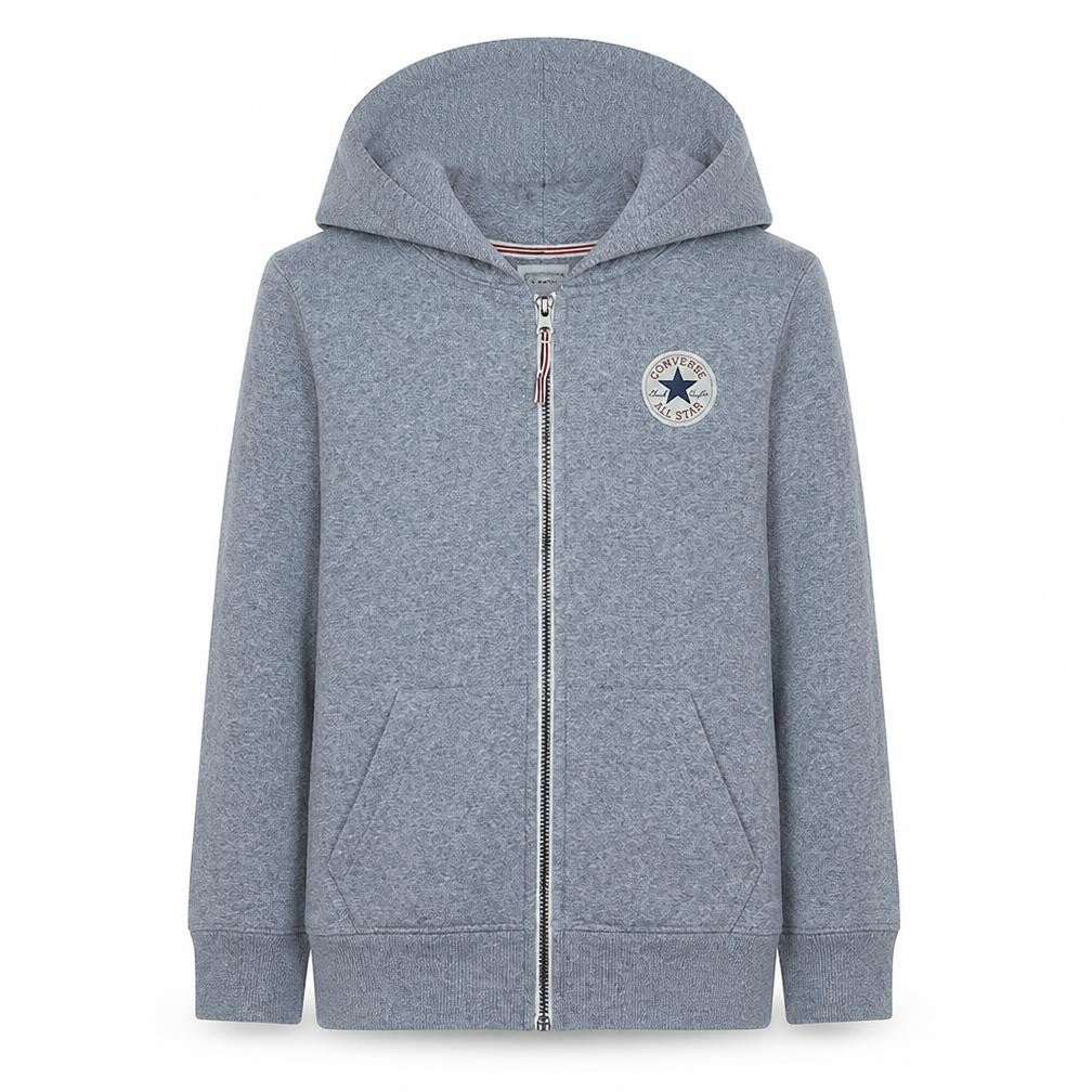 Converse Boys Grey Full Zip Hoodie Sweatshirt 12-13 Years Cotton Blend
