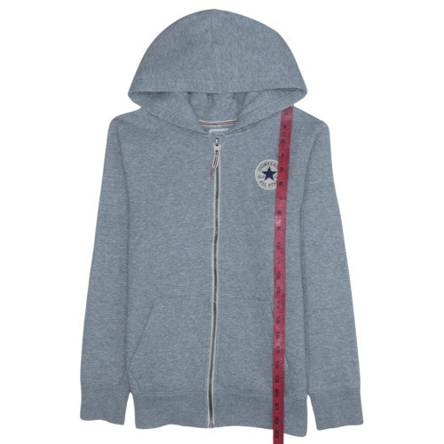 Converse Boys Grey Full Zip Hoodie Sweatshirt 12-13 Years Cotton Blend