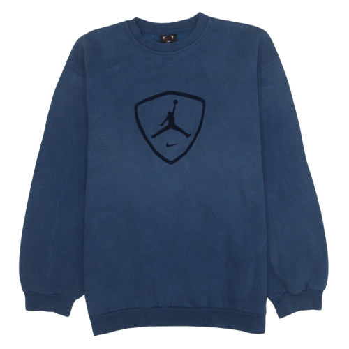 Nike Jordan Mens Blue XL Pullover Sweatshirt Crew Neck Fleece